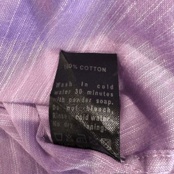 Bespoke Button Front Lavender Purple Contrast Plaid Flip Cuff Size XXL - Picture 10 of 14